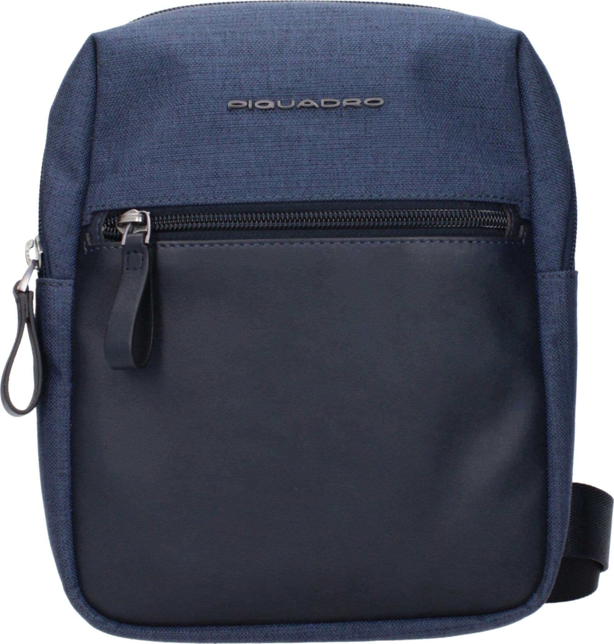 Piquadro Blue Fabric Crossbody Bag
