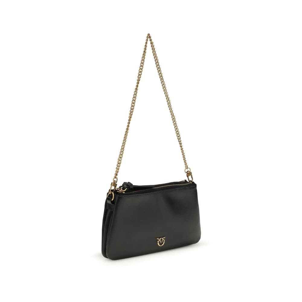 PINKO Black Calf Leather Bos Taurus Shoulder Bag - 2