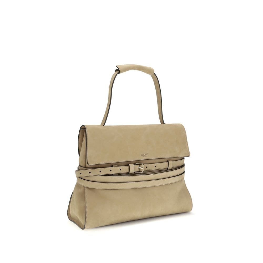 Moschino Beige Calf Leather Bos Taurus Handbag - 2