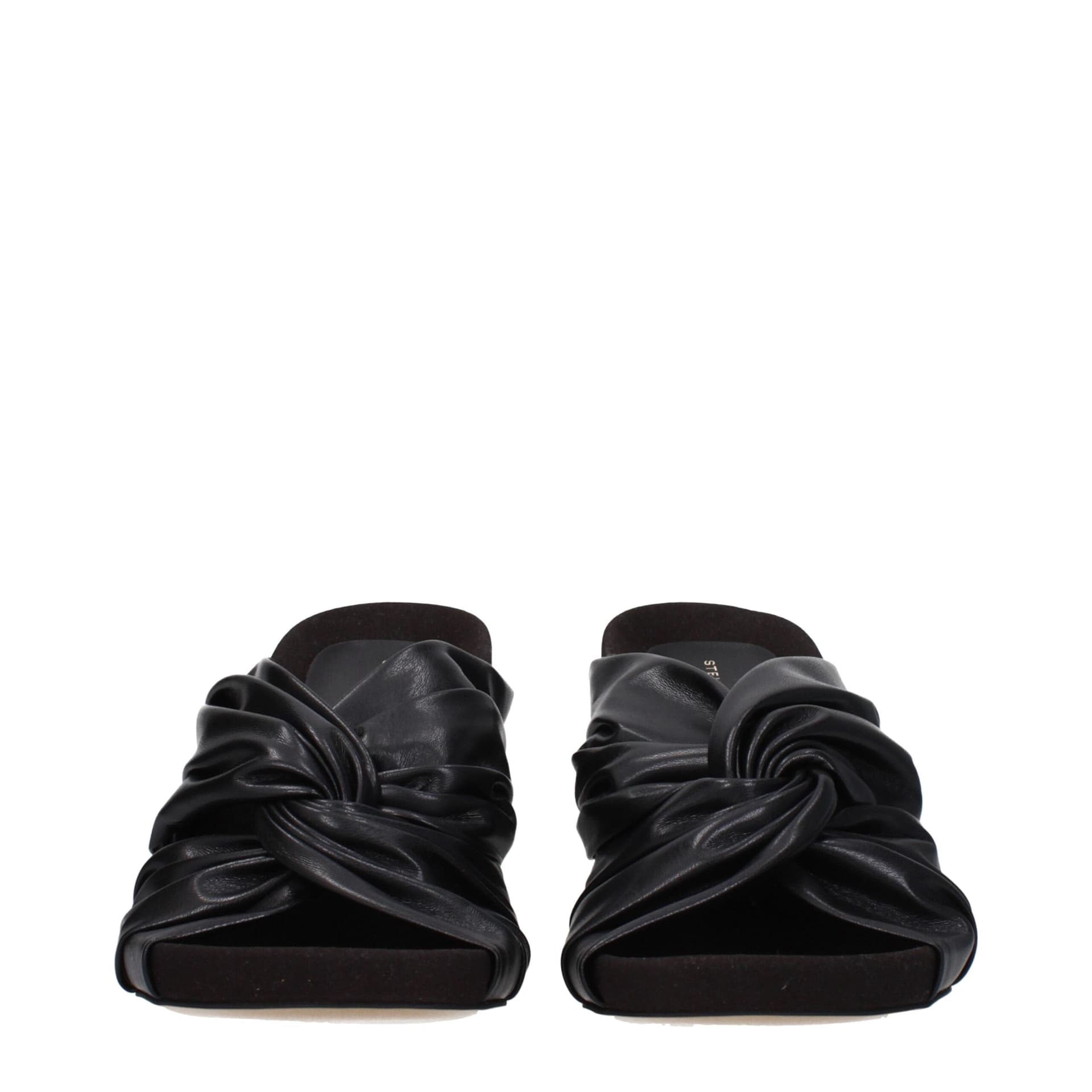 Stella McCartney Black Leather Stiletto Heel Sandals - 3