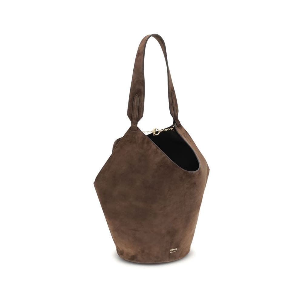 Khaite Brown Calf Leather Bos Taurus Shoulder Bag - 2