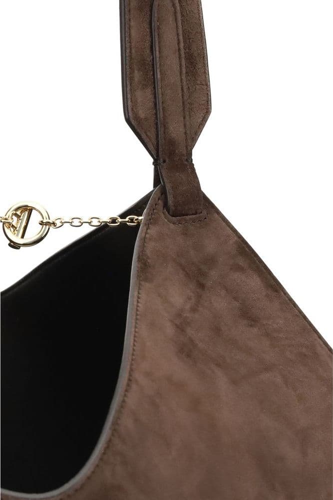 Khaite Brown Calf Leather Bos Taurus Shoulder Bag - 4