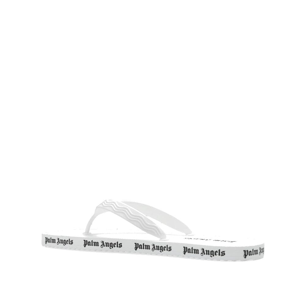 Palm Angels White Rubber Slides - 3