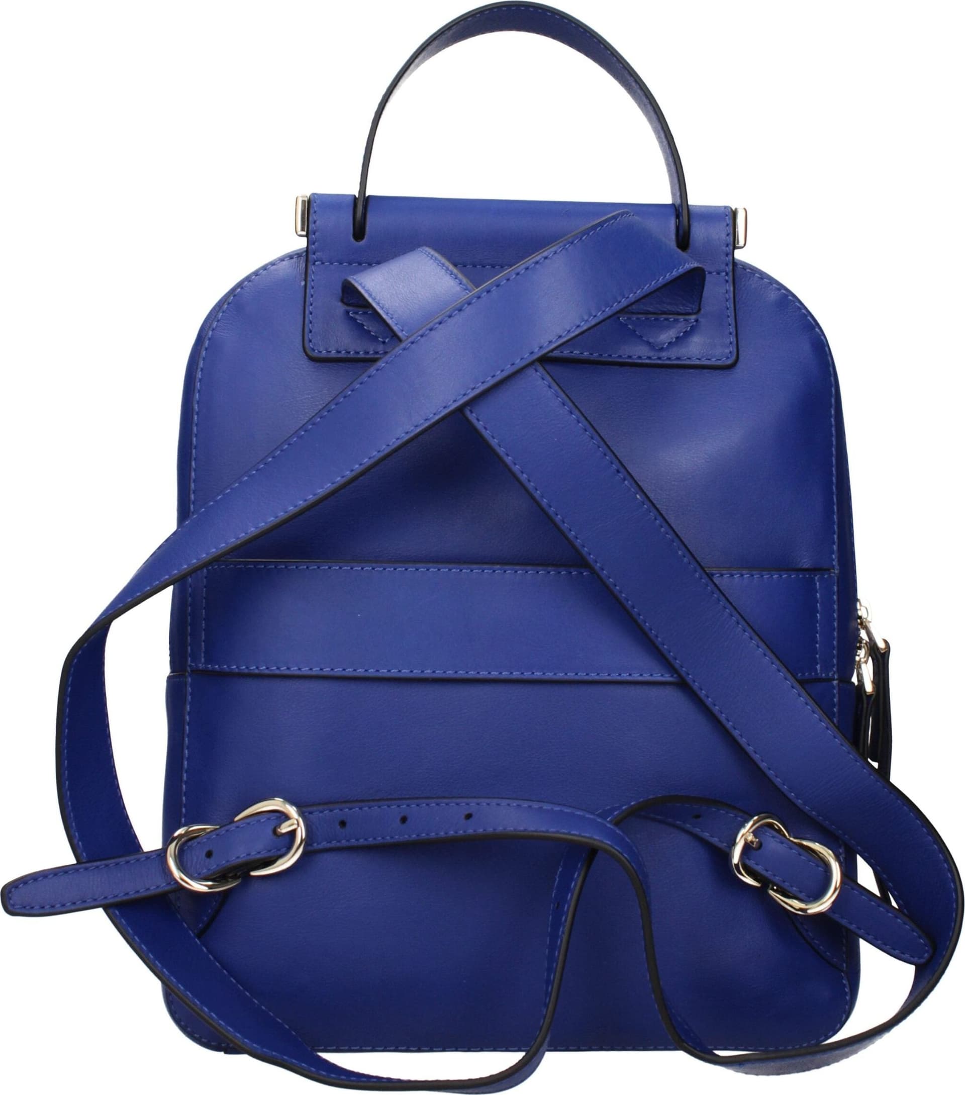 Piquadro Blue Leather Backpack - 3