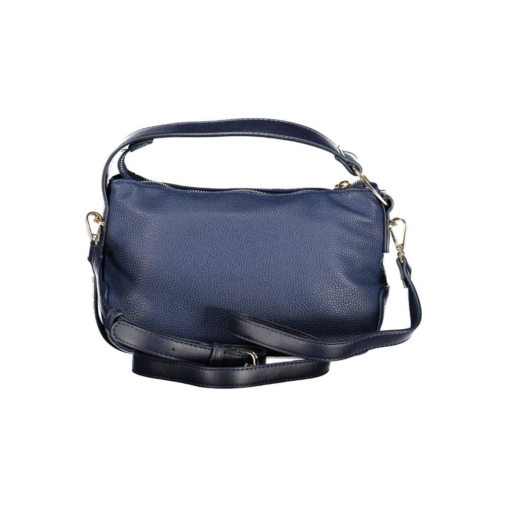Mario Valentino Blue Polyurethane Women's Bag with Adjustable Strap and Pocket - 2