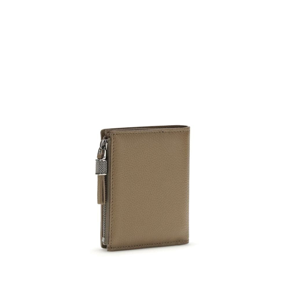 Brunello Cucinelli Brown Calf Leather Bos Taurus Wallet - 2