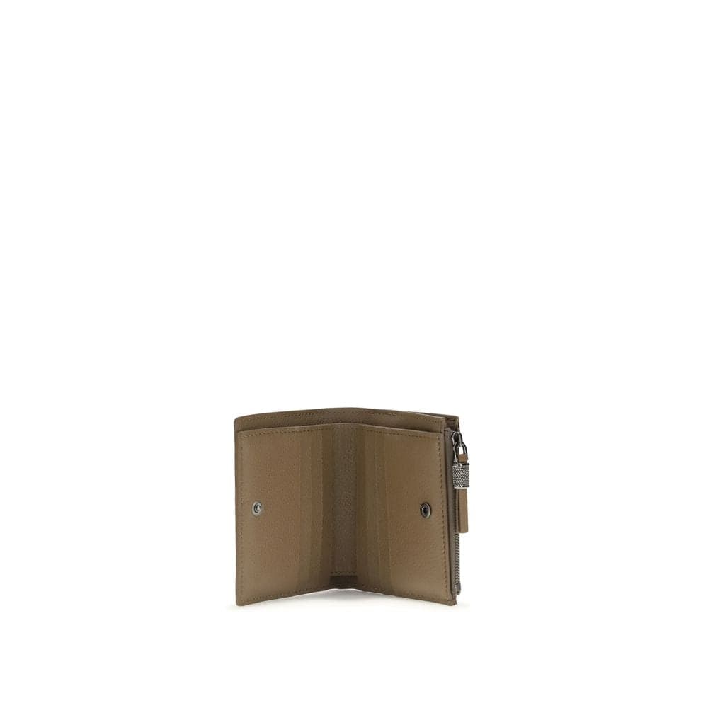 Brunello Cucinelli Brown Calf Leather Bos Taurus Wallet - 3