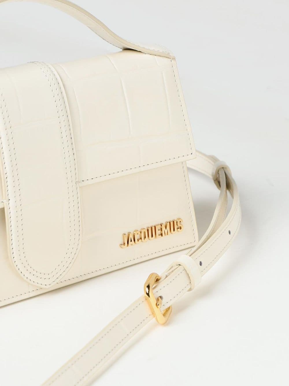 Jacquemus Ivory Cocco Le Grand Bambino Handbag - 3