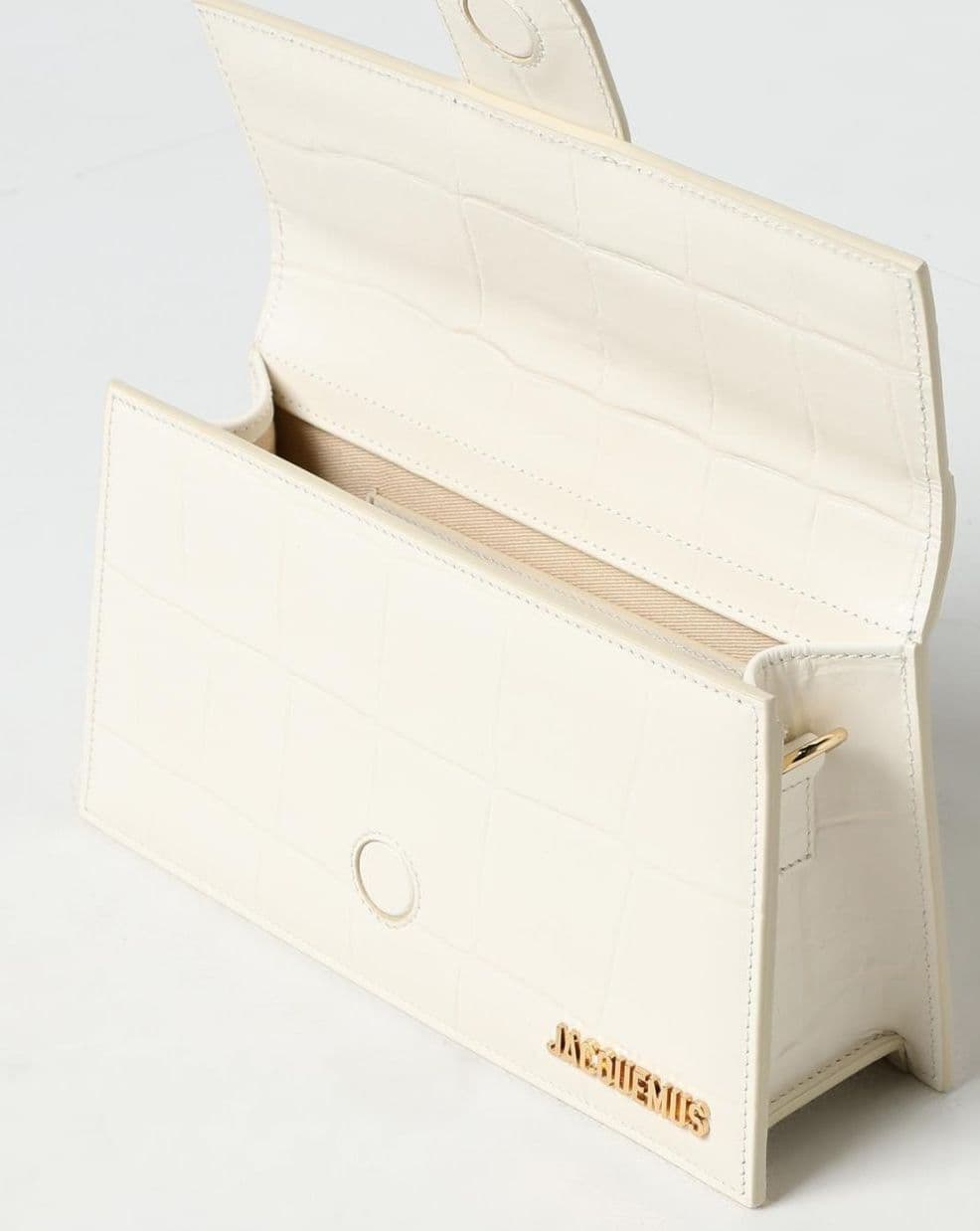 Jacquemus Ivory Cocco Le Grand Bambino Handbag - 4