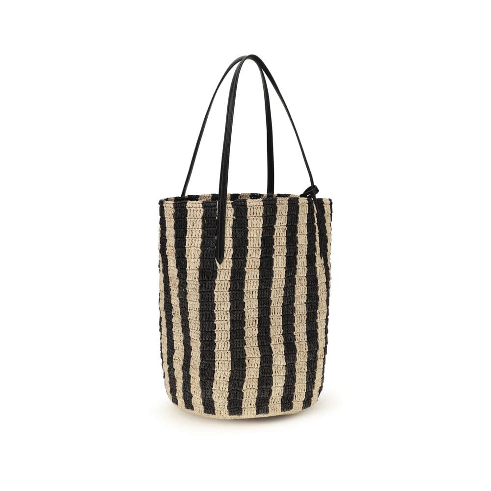 Valentino Garavani Black Raffia Backet Bag - 3