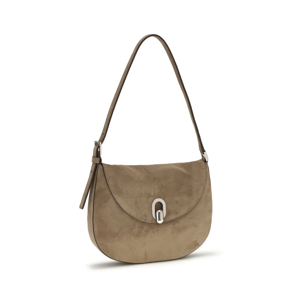 Savette Beige Calf Leather Bos Taurus Shoulder Bag - 2