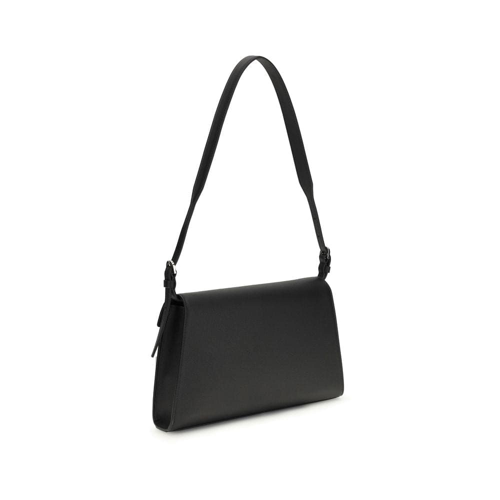 Savette Black Calf Leather Bos Taurus Shoulder Bag - 3