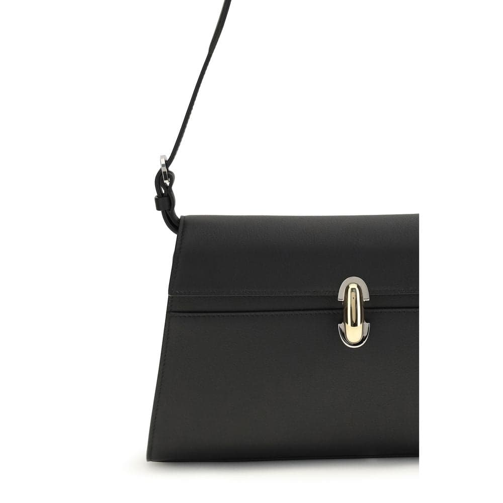 Savette Black Calf Leather Bos Taurus Shoulder Bag - 4