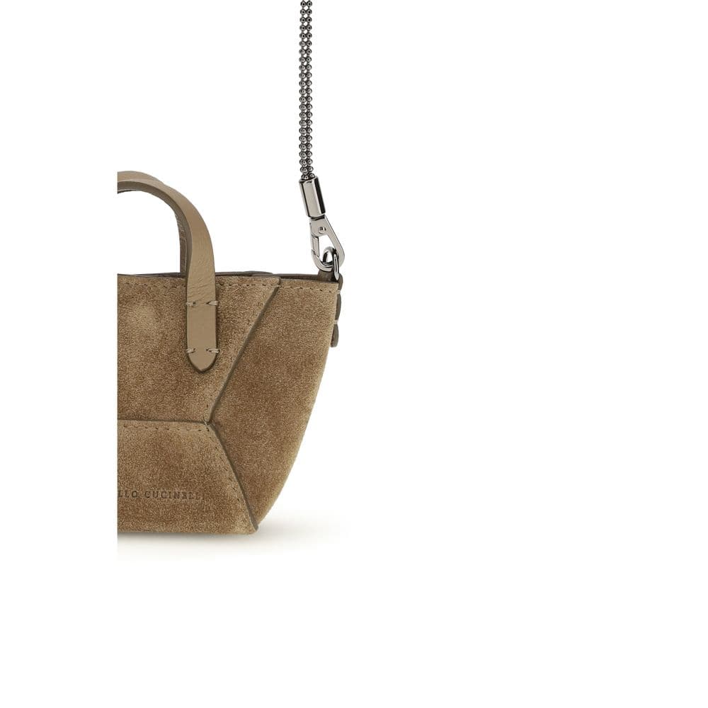 Brunello Cucinelli Brown Calf Leather Bos Taurus Shoulder Bag - 4