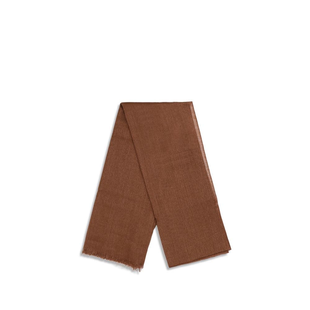 Brunello Cucinelli Brown Cashmere Scarf - 2