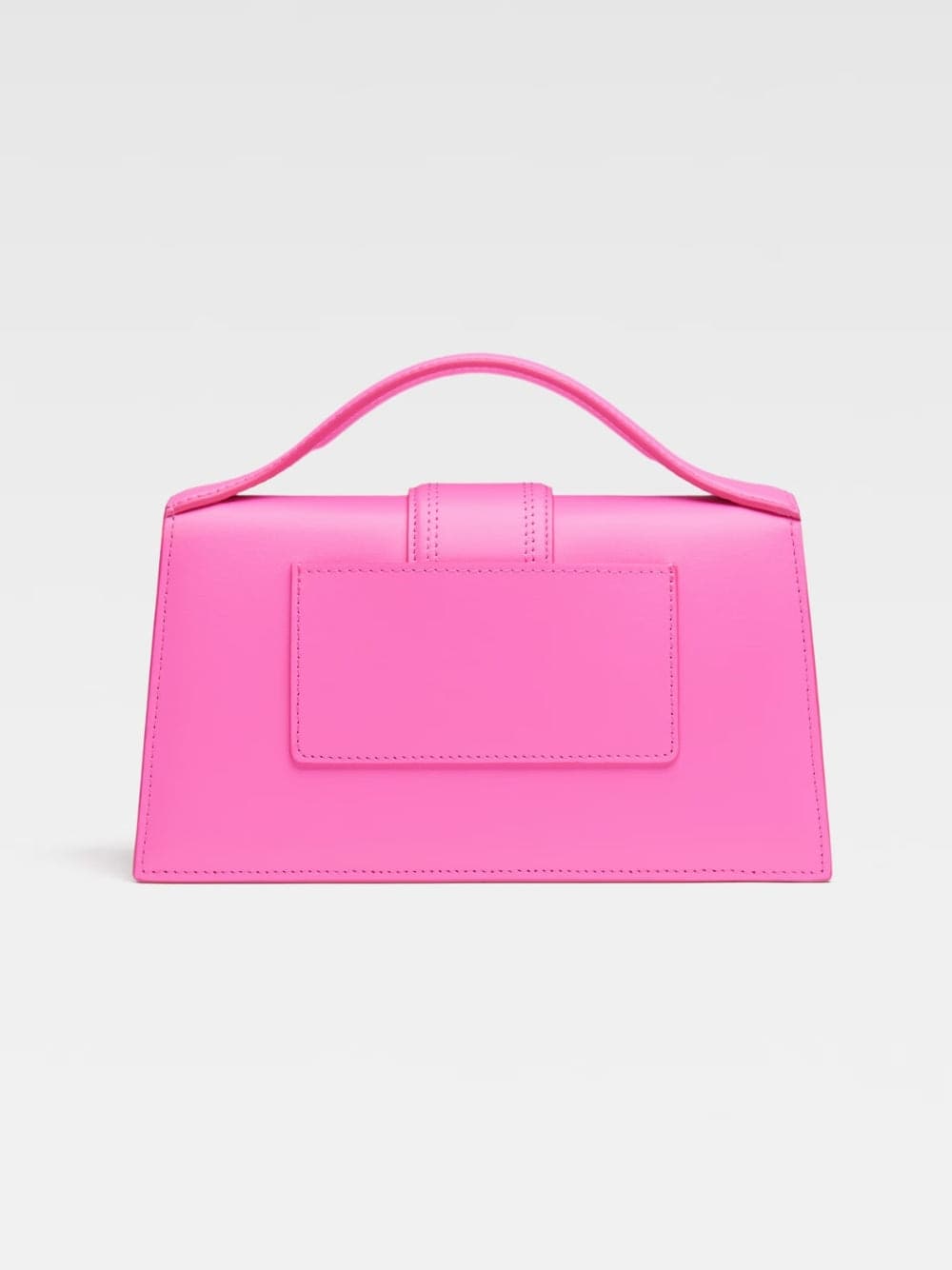 Jacquemus Neon Pink Leather Le Grand Bambino Handbag - 3