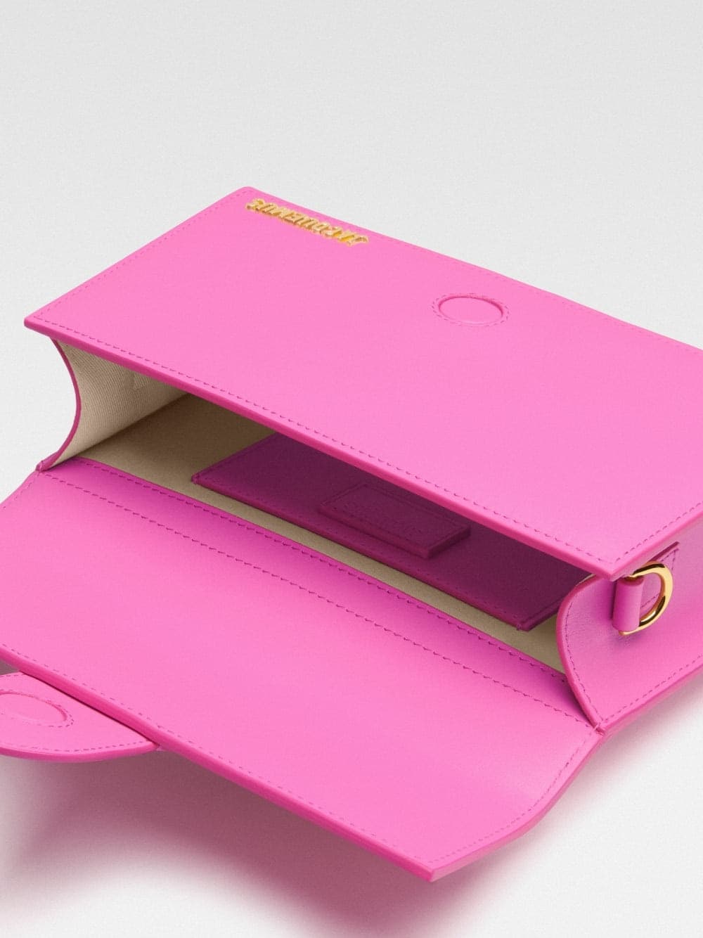 Jacquemus Neon Pink Leather Le Grand Bambino Handbag - 5