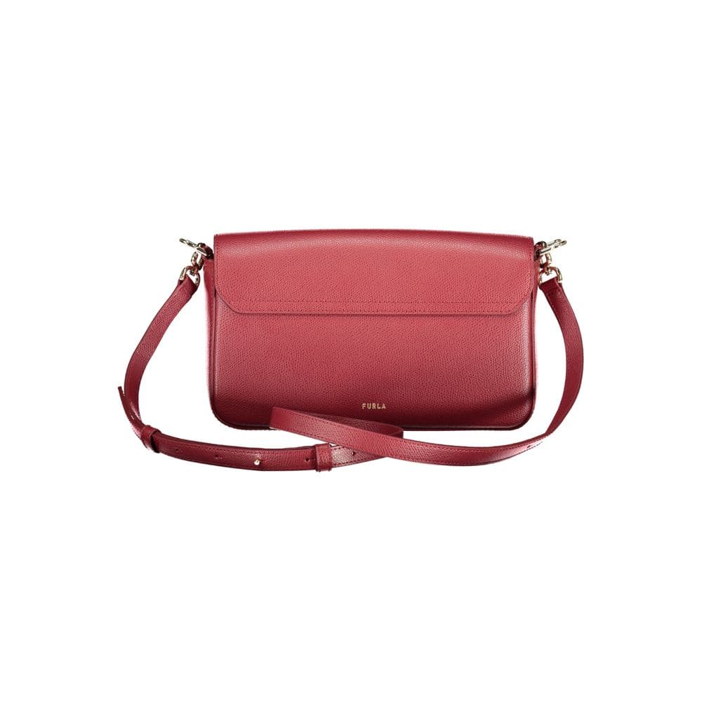 Furla Rosso Leather Women Handbag - 2