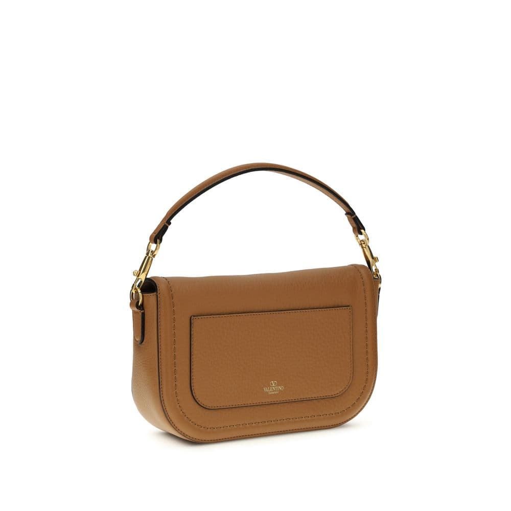 Valentino Garavani Beige Calf Leather Bos Taurus Shoulder Bag - 3