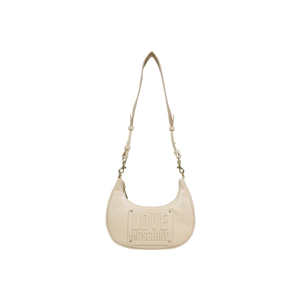 Love Moschino Cream Polyethylene Handbag - 5