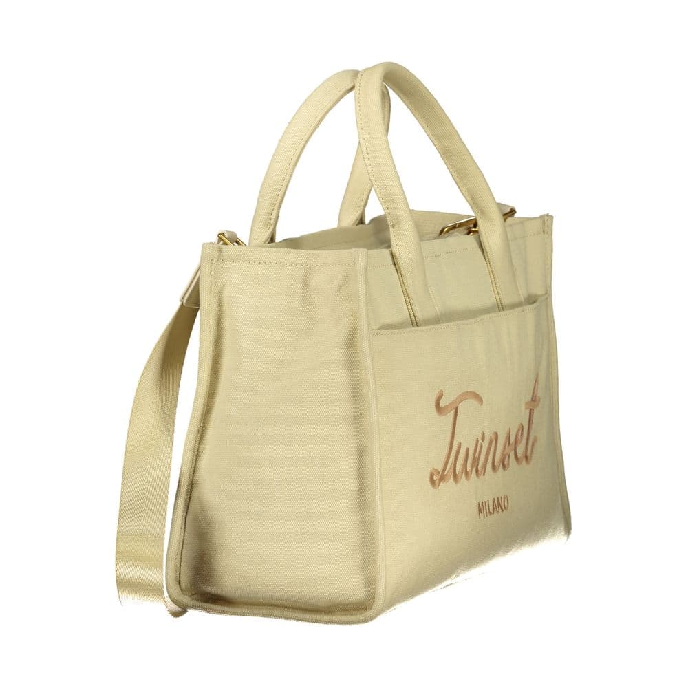 Twinset Beige Cotton Women Tote - 3