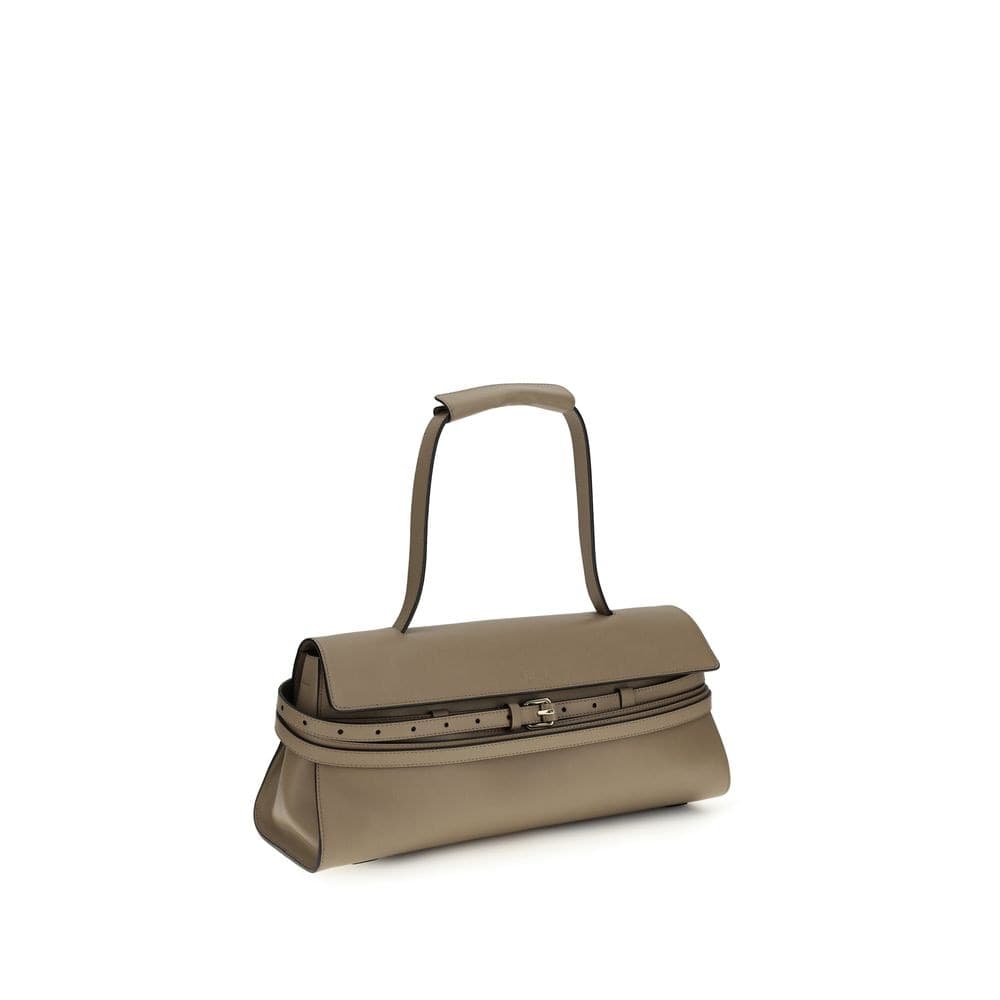 Moschino Beige Calf Leather Bos Taurus Shoulder Bag - 2