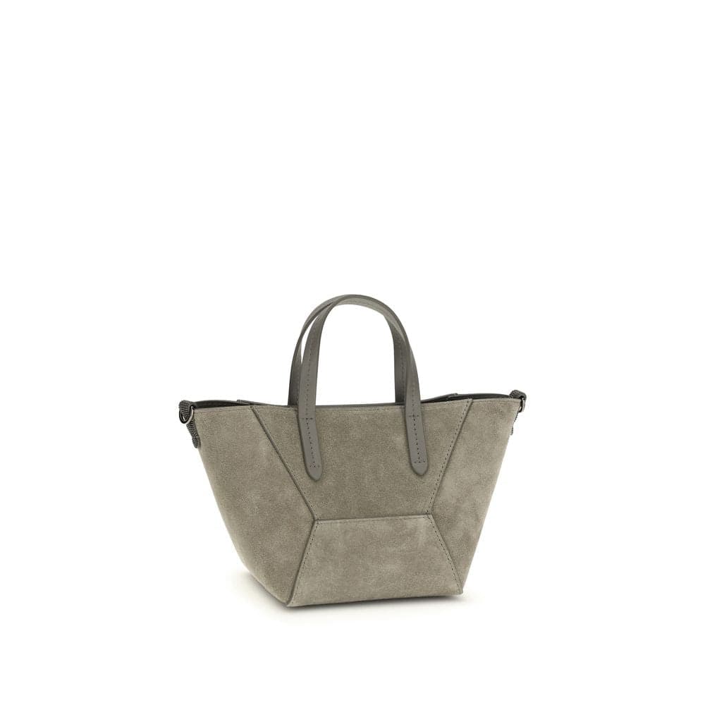 Brunello Cucinelli Beige Calf Leather Bos Taurus Shoulder Bag - 2