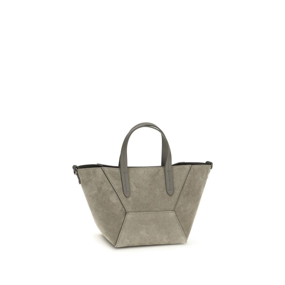 Brunello Cucinelli Beige Calf Leather Bos Taurus Shoulder Bag - 3
