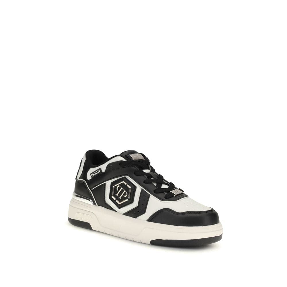 Philipp Plein Black Calf Leather Bos Taurus Athletic Sneakers - 2