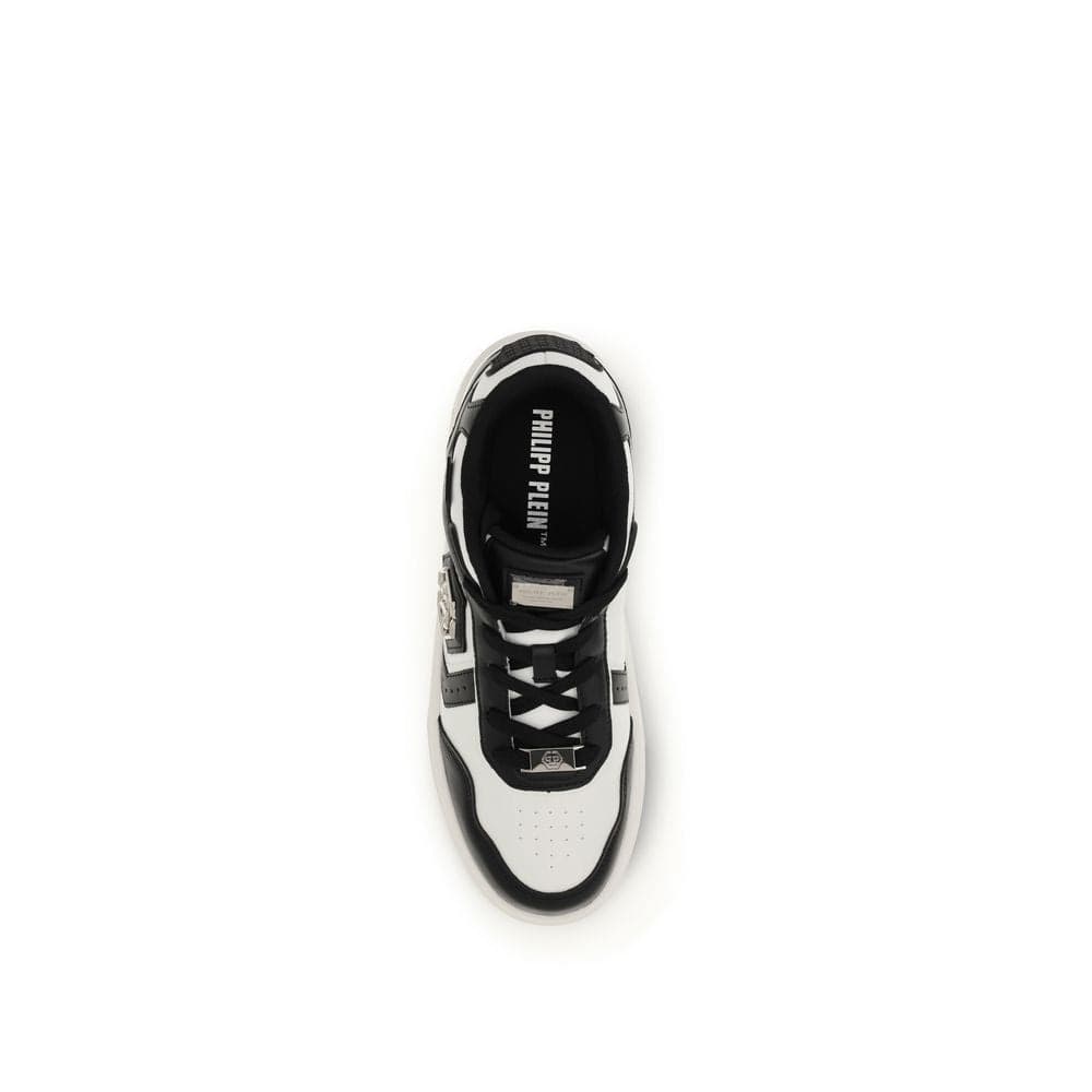 Philipp Plein Black Calf Leather Bos Taurus Athletic Sneakers - 4