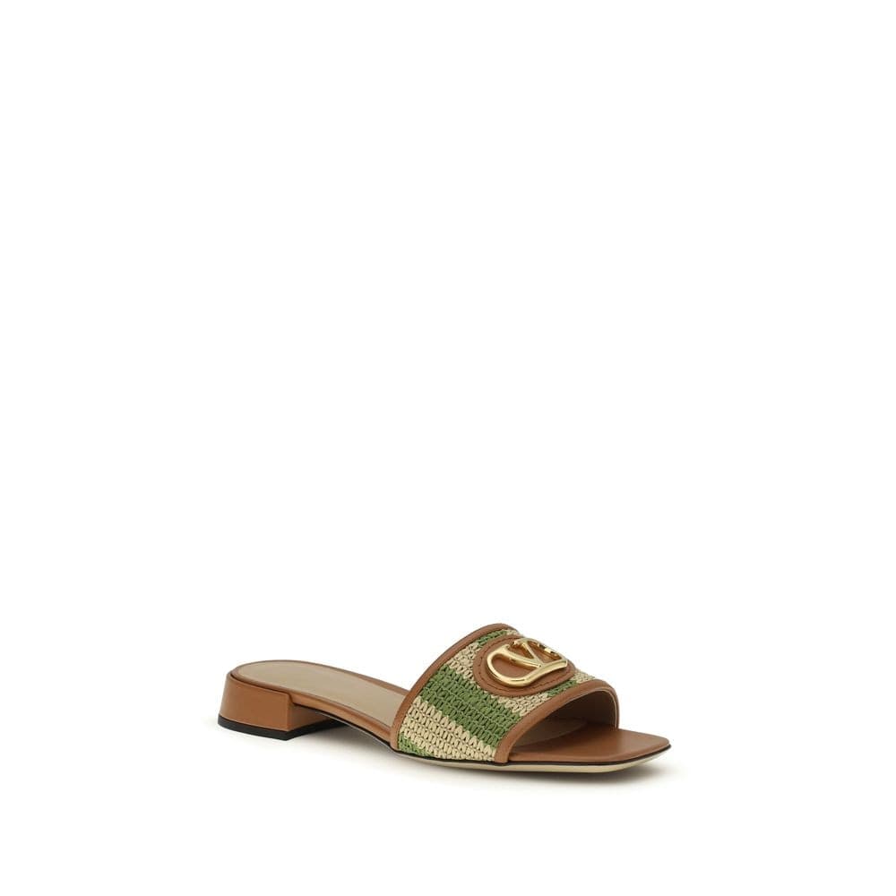 Valentino Garavani Multicolor Viscose Flat Sandals - 2