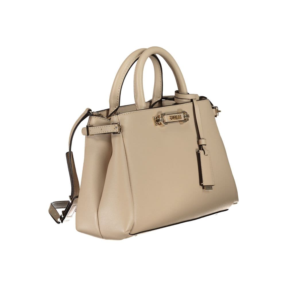 Guess Jeans Beige Polyurethane Women Handbag - 3