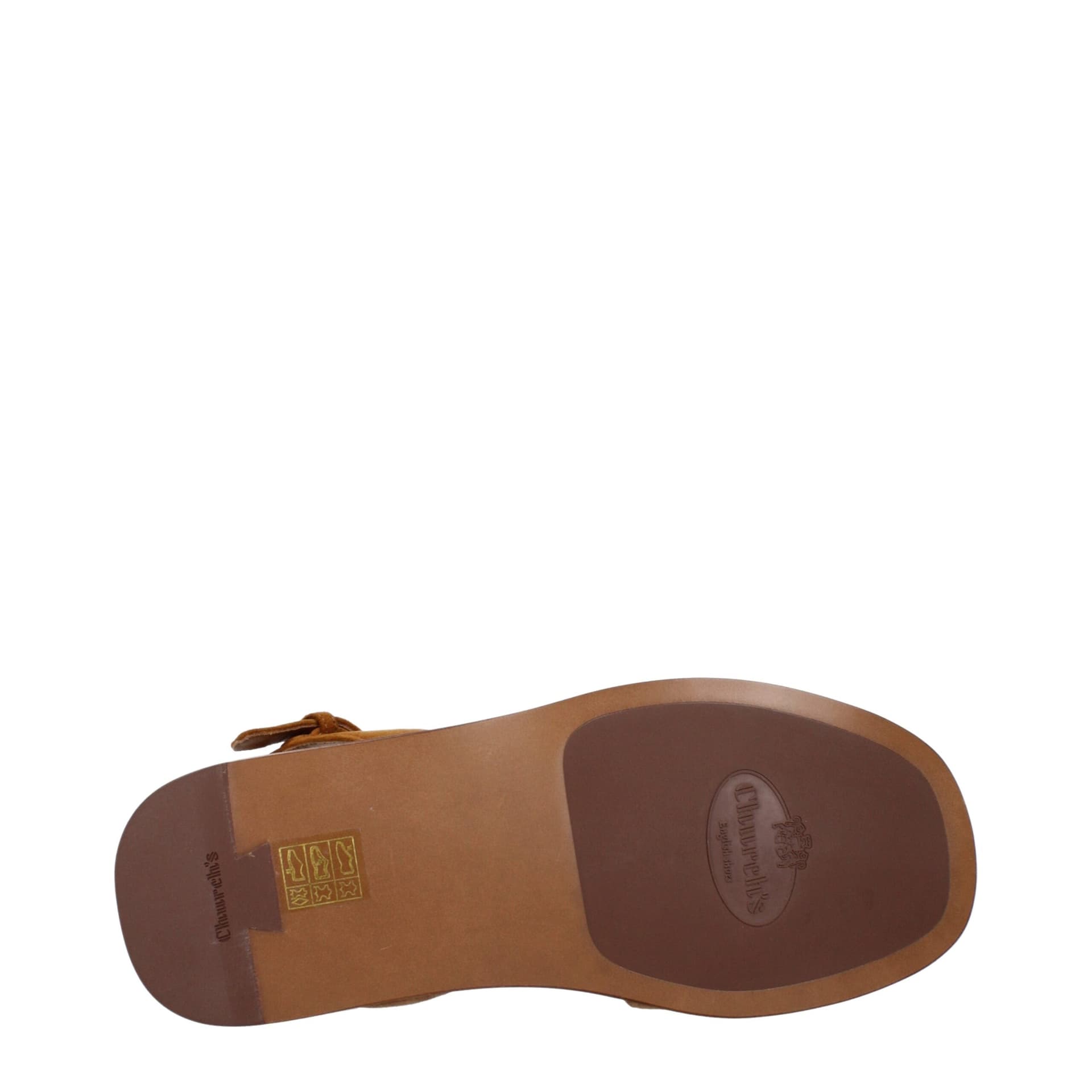 Church's Brown Leather Flat Sandals - 5