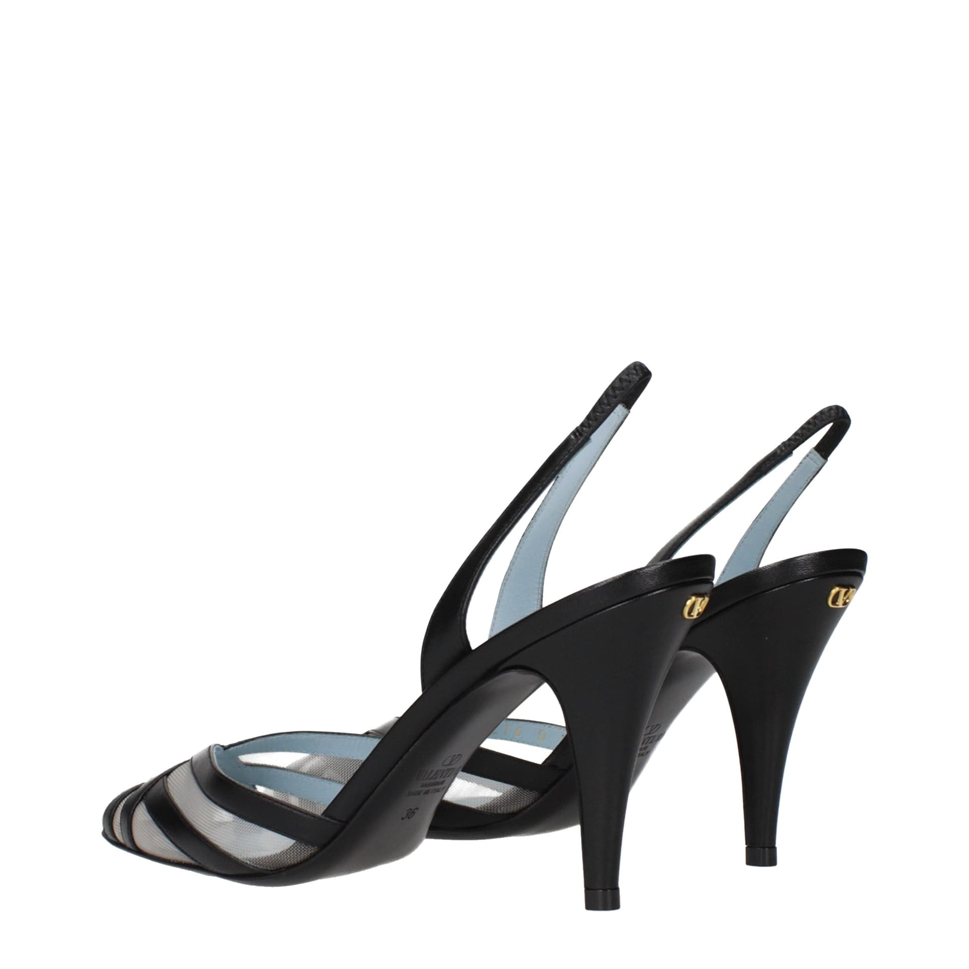 Valentino Garavani Black Leather High Heel Pumps - 4