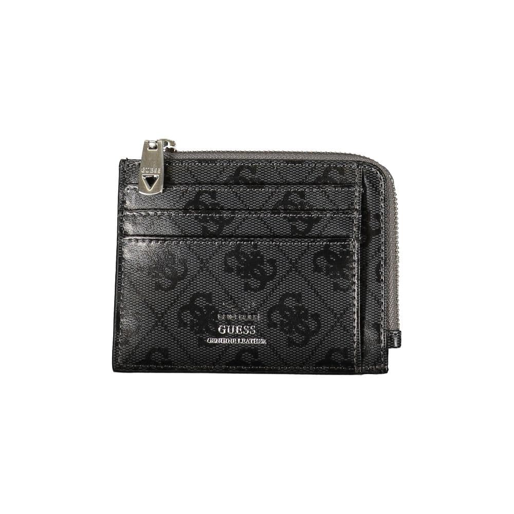 Guess Jeans Black Leather Cardholder - 2