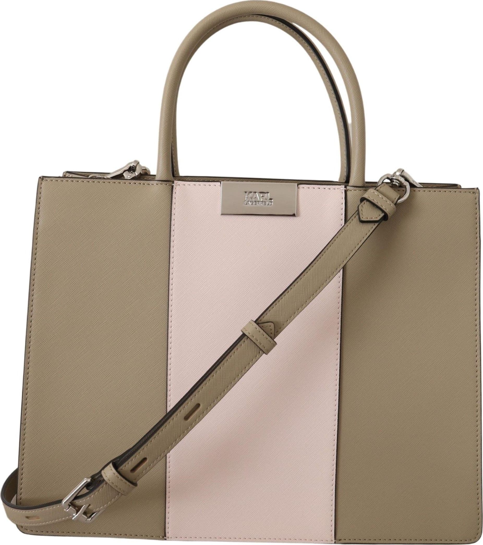 Karl Lagerfeld Sage Green Polyurethane Tote Shoulder Bag - 2