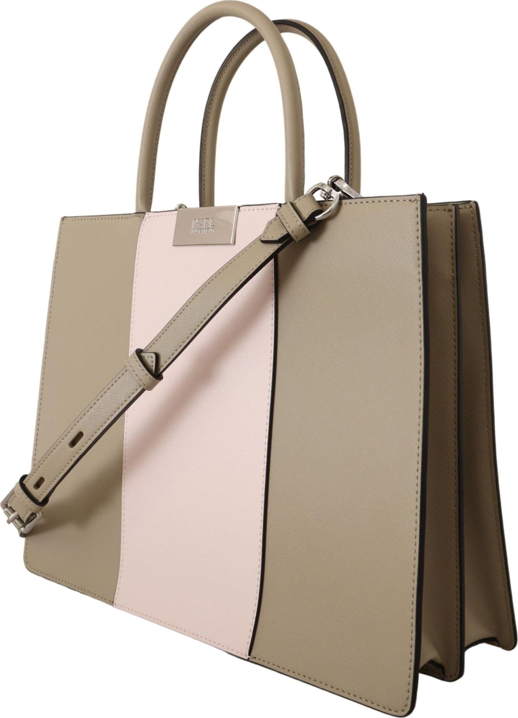 Karl Lagerfeld Sage Green Polyurethane Tote Shoulder Bag - 3