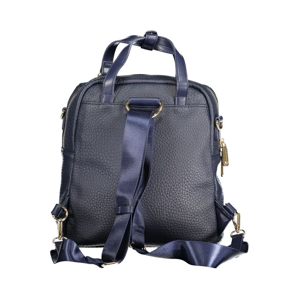 Mario Valentino Blue Polyurethane Women's Backpack - 2