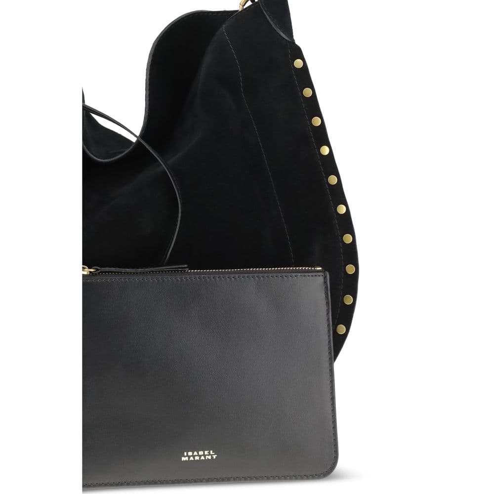 Isabel Marant Black Calf Leather Bos Taurus Shoulder Bag - 4