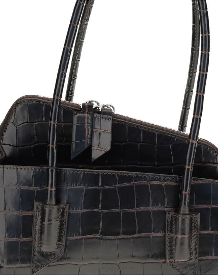 The Attico Black Calf Leather Bos Taurus Shoulder Bag - 4