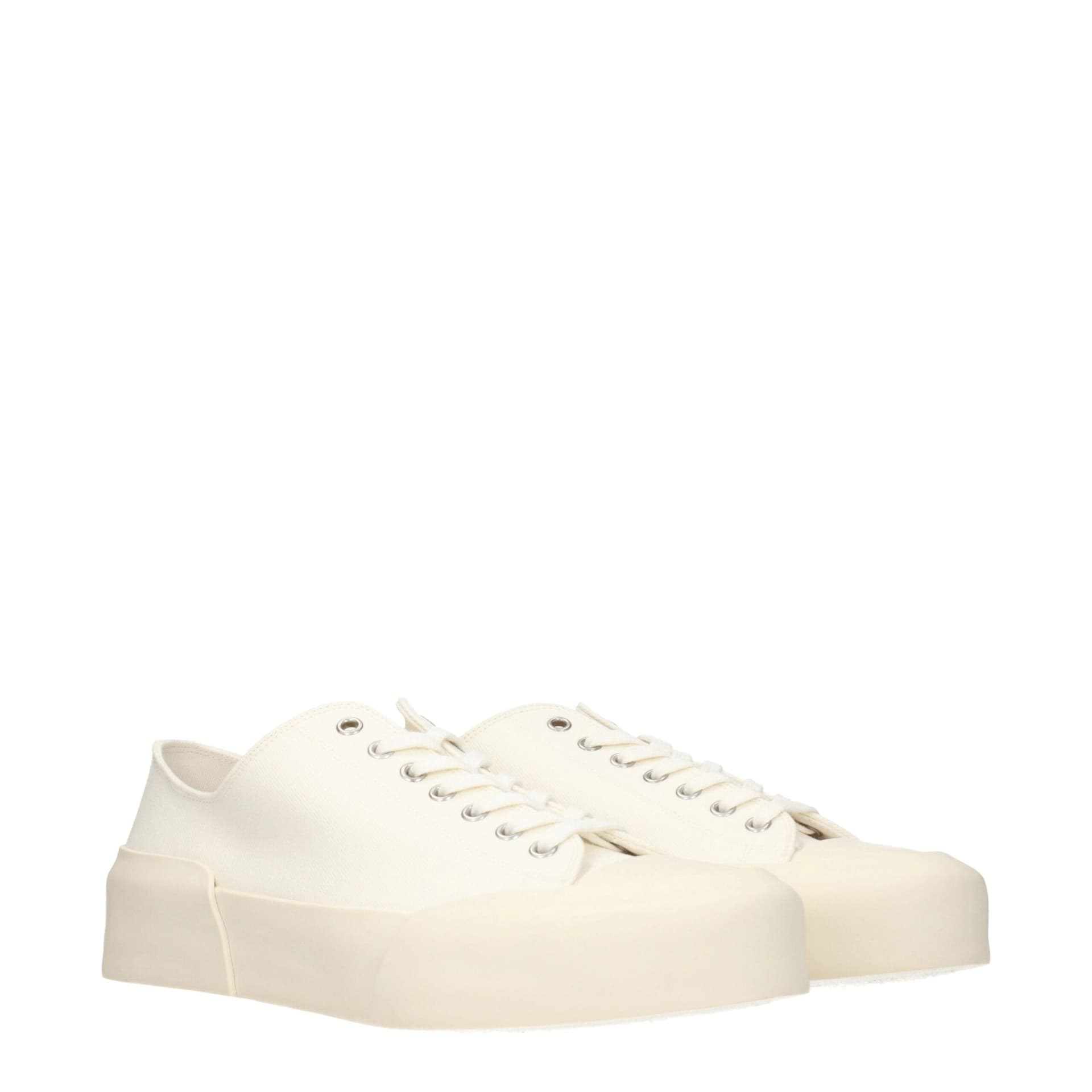 Jil Sander Beige Fabric Low Top Sneakers - 2