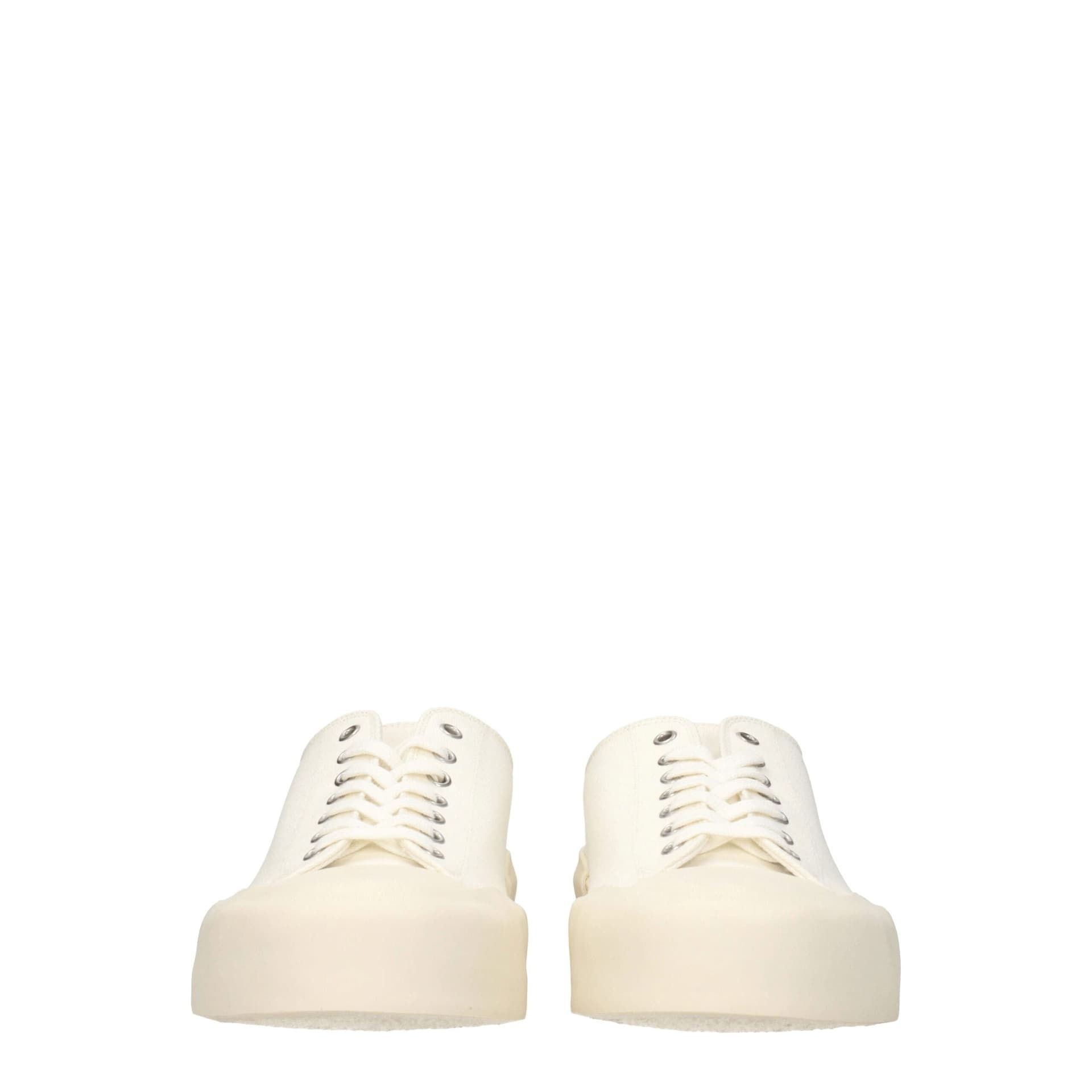 Jil Sander Beige Fabric Low Top Sneakers - 3