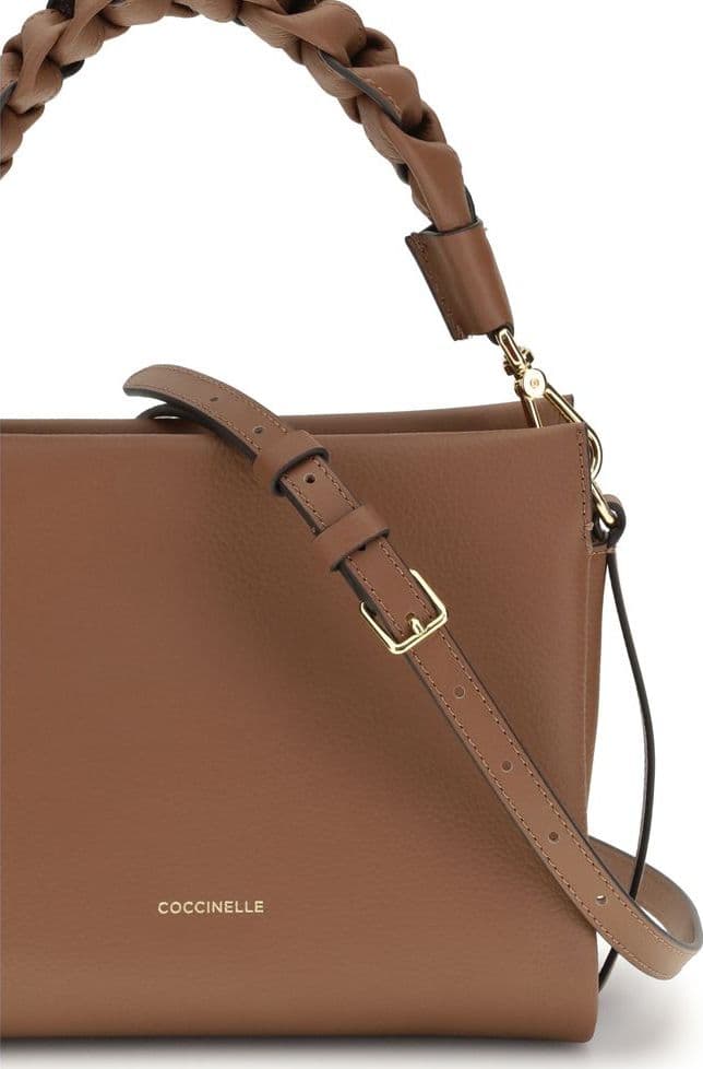Coccinelle Beige Calf Leather Bos Taurus Handbag - 4