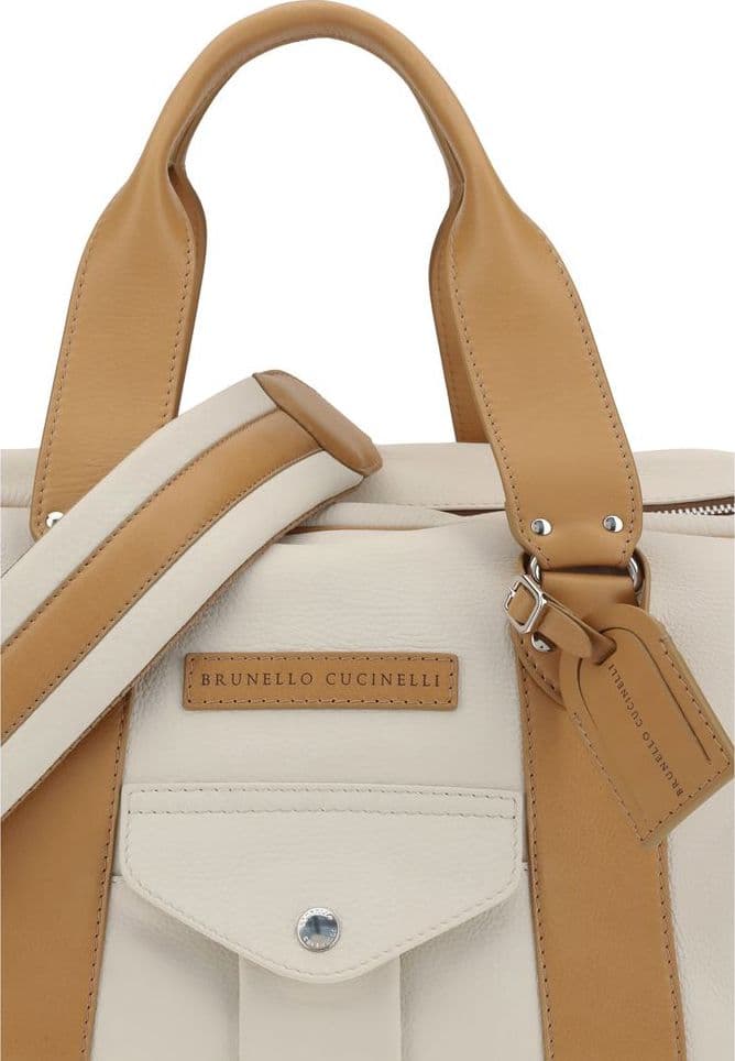 Brunello Cucinelli Beige Calf Leather Bos Taurus Luggage And Travel - 4