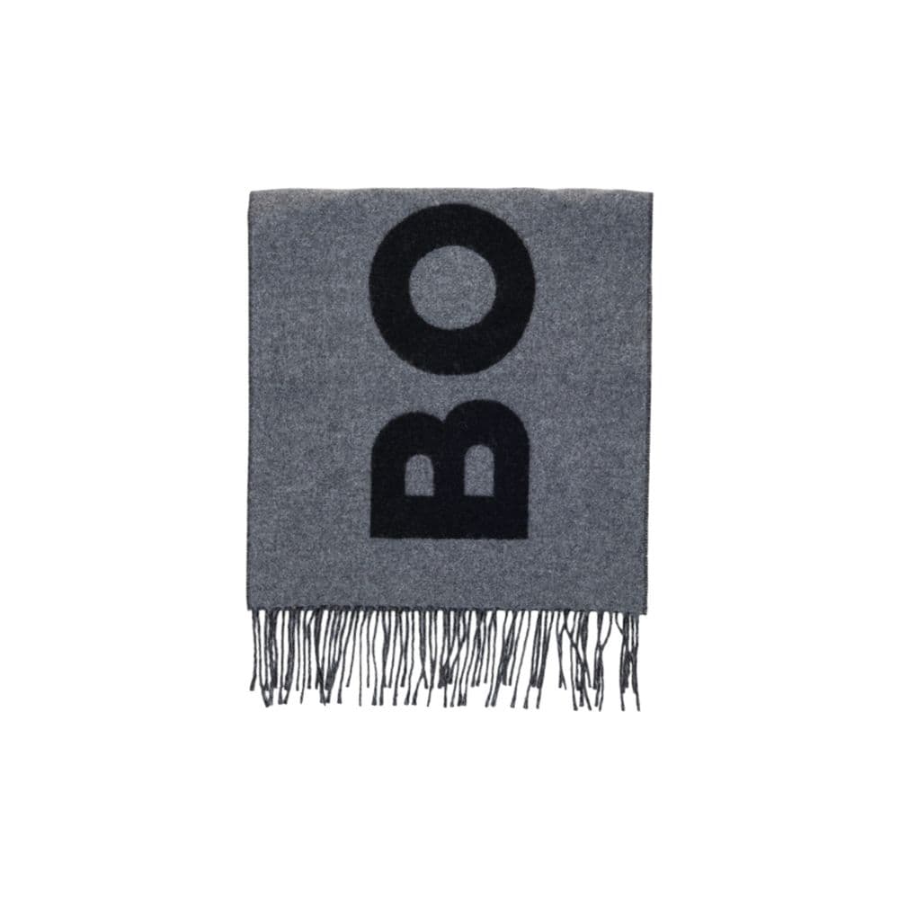 Hugo Boss Gray Wool Scarf - 2