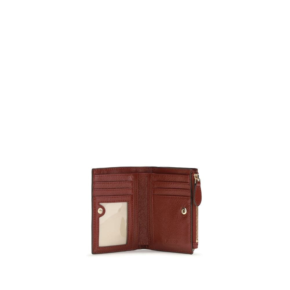 PINKO Bordeaux Calf Leather Bos Taurus Wallet - 3