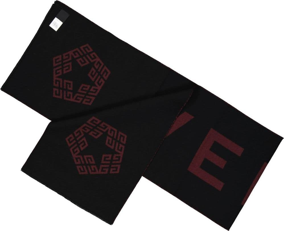 Givenchy Black Virgin Wool Foulard - 4