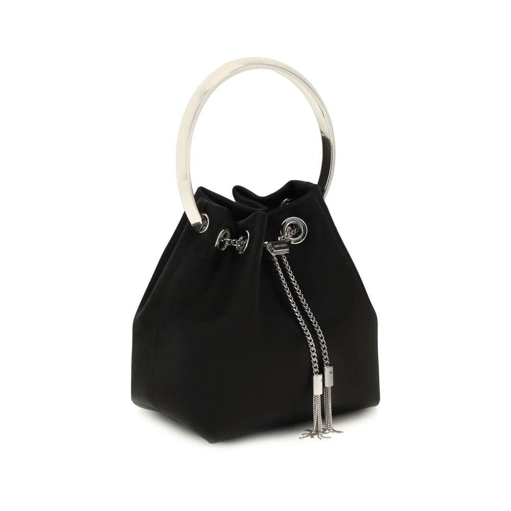 Jimmy Choo Black Silk Backet Bag - 2