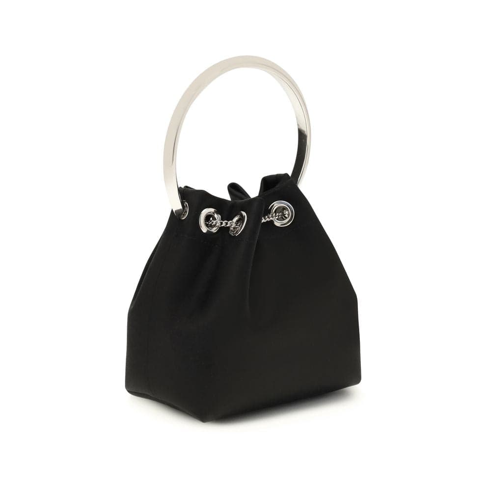 Jimmy Choo Black Silk Backet Bag - 3