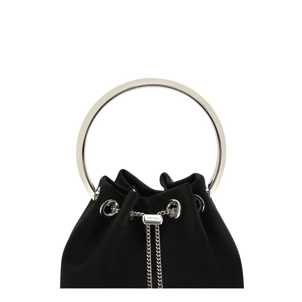 Jimmy Choo Black Silk Backet Bag - 4